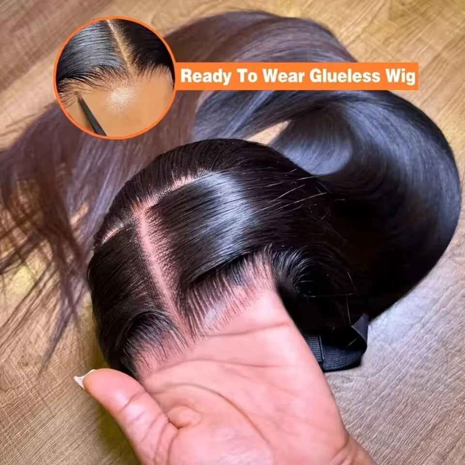 4x4 Lace Closure Wigs Human Hair for Women 180% 210% Density Straight 4x4 HD Transparent Lace Closure Wigs Human Hair Pre Plucked Straight Glueless Lace Wigs Human Hair