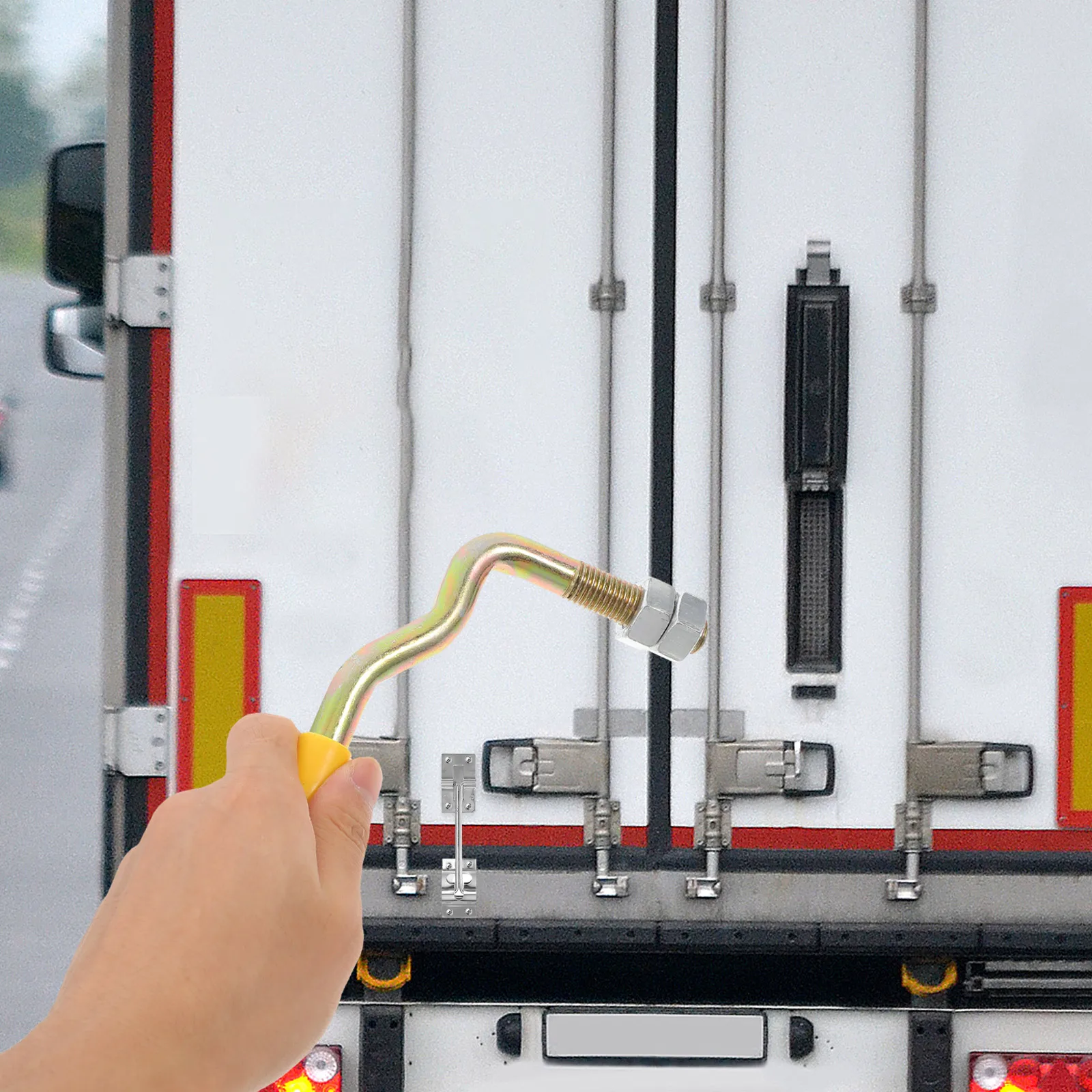 

Truck Cargo Door H 75x130mm Galvanized Steel Latch Hook for Compartment Durable Reliable Trailer Accessory Manger Hook