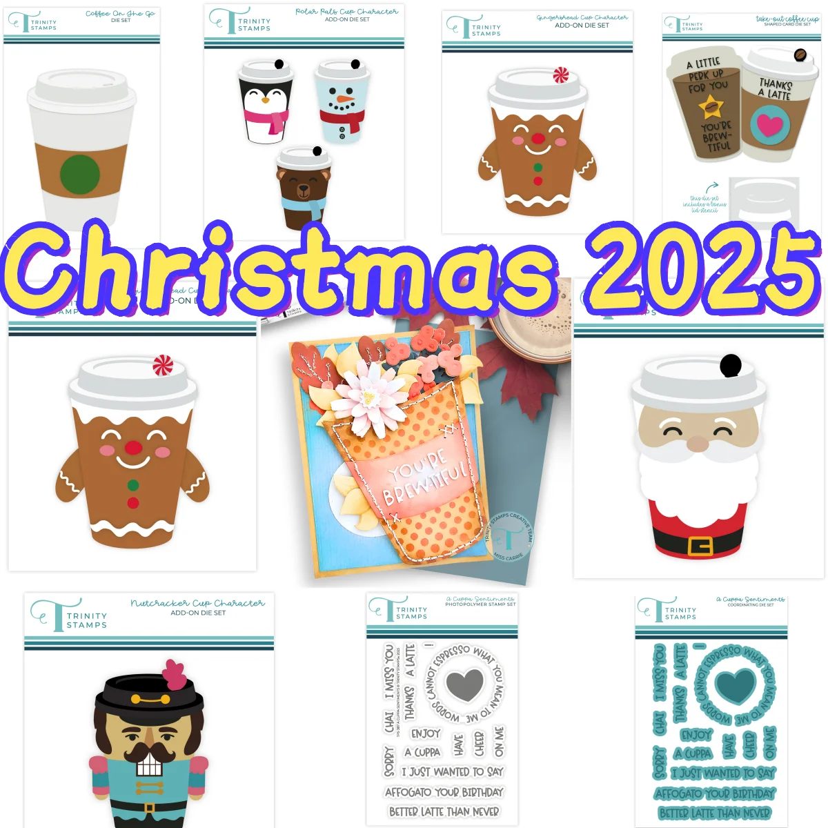

Coffee Cup Nutcracker Metal Cutting Dies Clear Stamp Stencil For DIY for DIY Making Card Scrapbook Embossed Craft Christmas 2025
