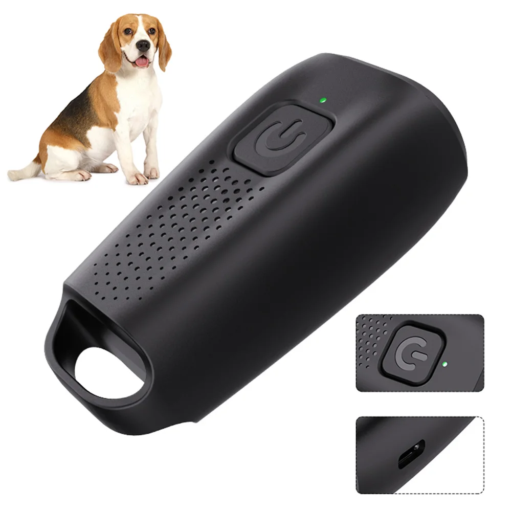 Мини-ультразвуковой тренажер для собак со светодиодным фонариком, репеллент для собак, ультразвуковое устройство, ультразвуковой стопор для лая собак, подарок для домашних животных