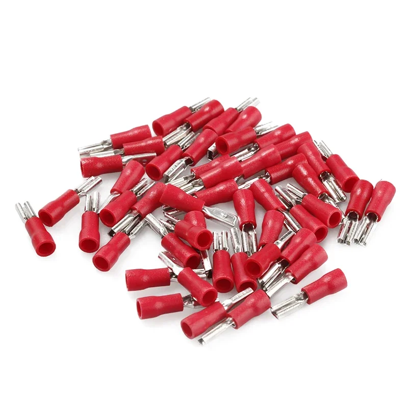 100/50/10Pcs 2.8mm 4.8mm 6.3mm Insulated Seal Spade Wire Connector Female Crimping Terminals Electrical Crimp Terminal Splices