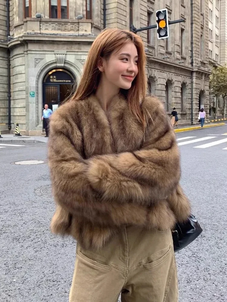 

Y2K Streetwear Cropped Coats Women Loose Casual Autumn Winter Faux Fur Jacket Vintage Hairy Baggy Long Sleeve Hottie Outwear New