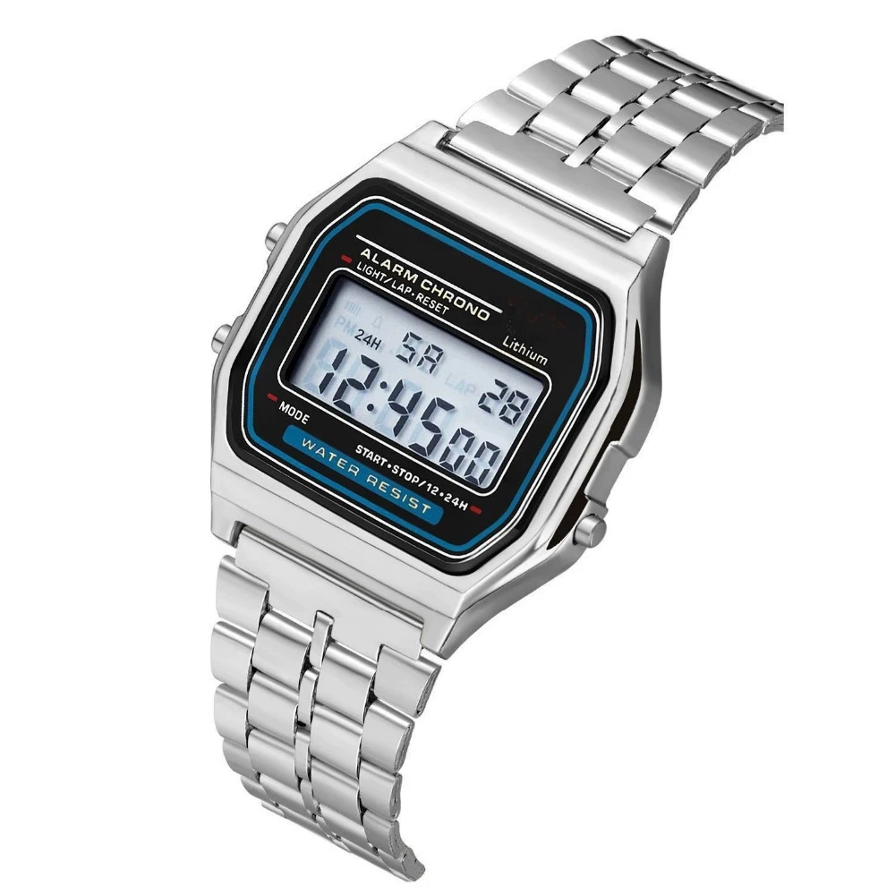 Rose Gold Silver Watches Men Women Electronic Digital Display Retro Style Clock  Relogio Masculin Reloj Hombre homme