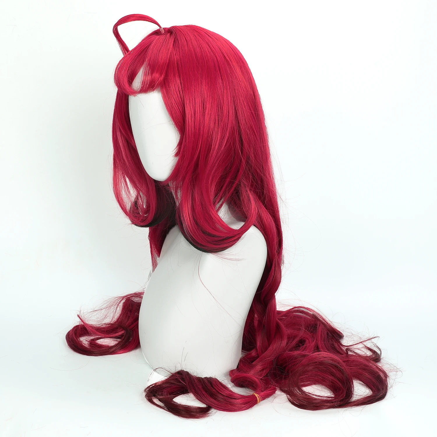 Парик для косплея Ninfu 100 см, длинный аниме-игровой парик Arknights Ombre, розово-красный градиент, синтетический парик с челкой, волнистый парик для косплея, женский