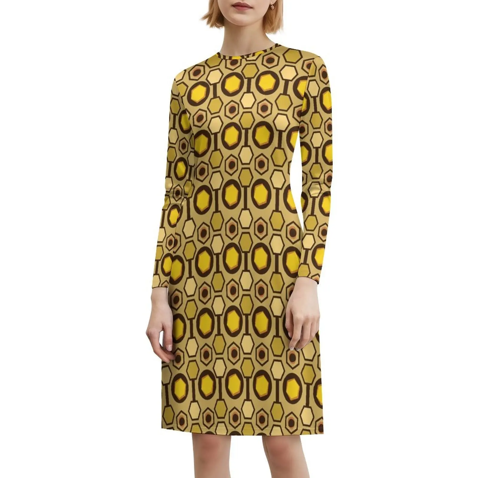 فستان ريترو مود على طراز Preppy فستان قصير للنساء على شكل حرف a فضفاض مناسب فستان يوم غير رسمي 1960S فستان عتيق حديث