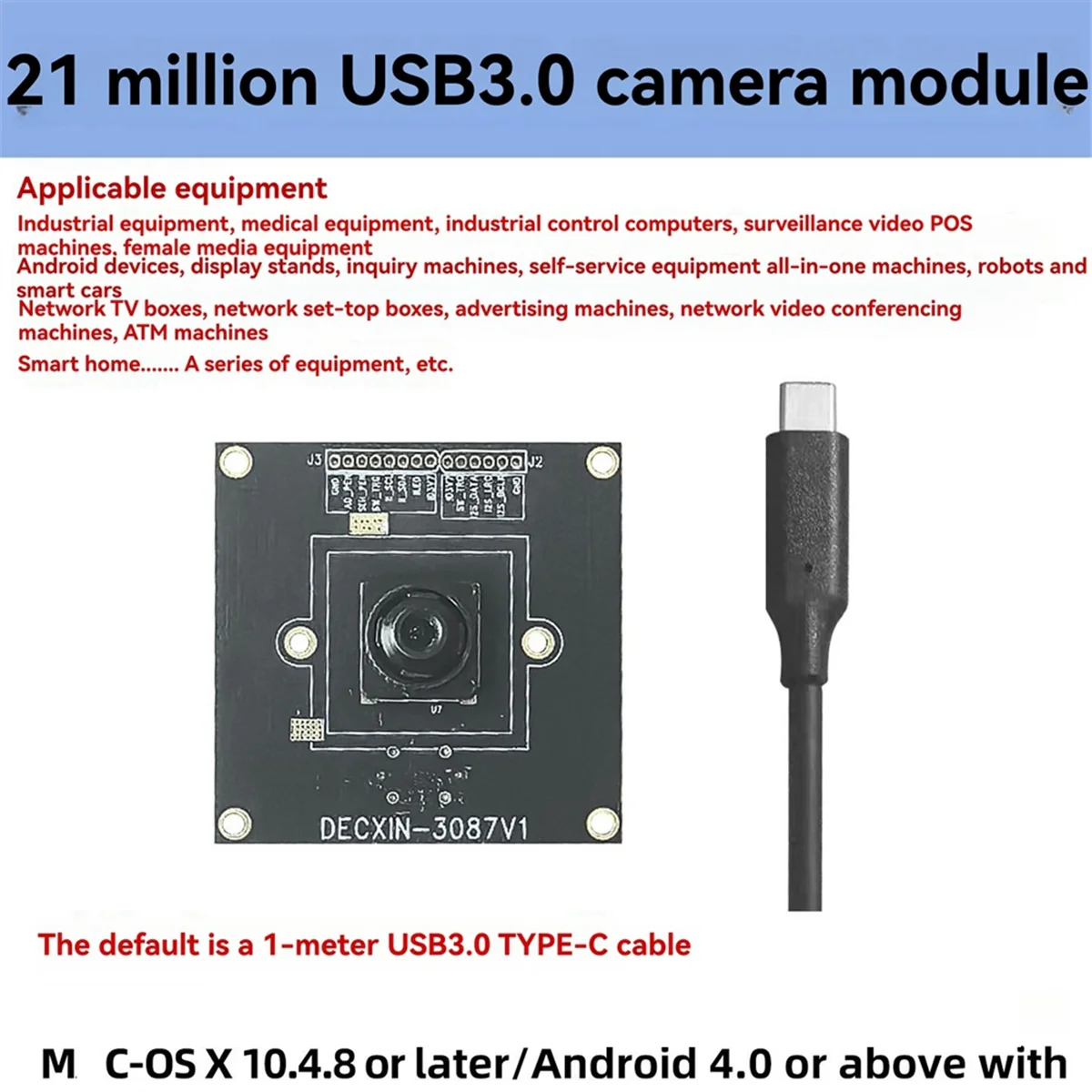 ABSQ-USB3.0 21MP IMX230 HD كاميرا صناعية 5344X4016 80 درجة تركيز ثابت AF وحدة وحدة كاميرا خالية من السائق