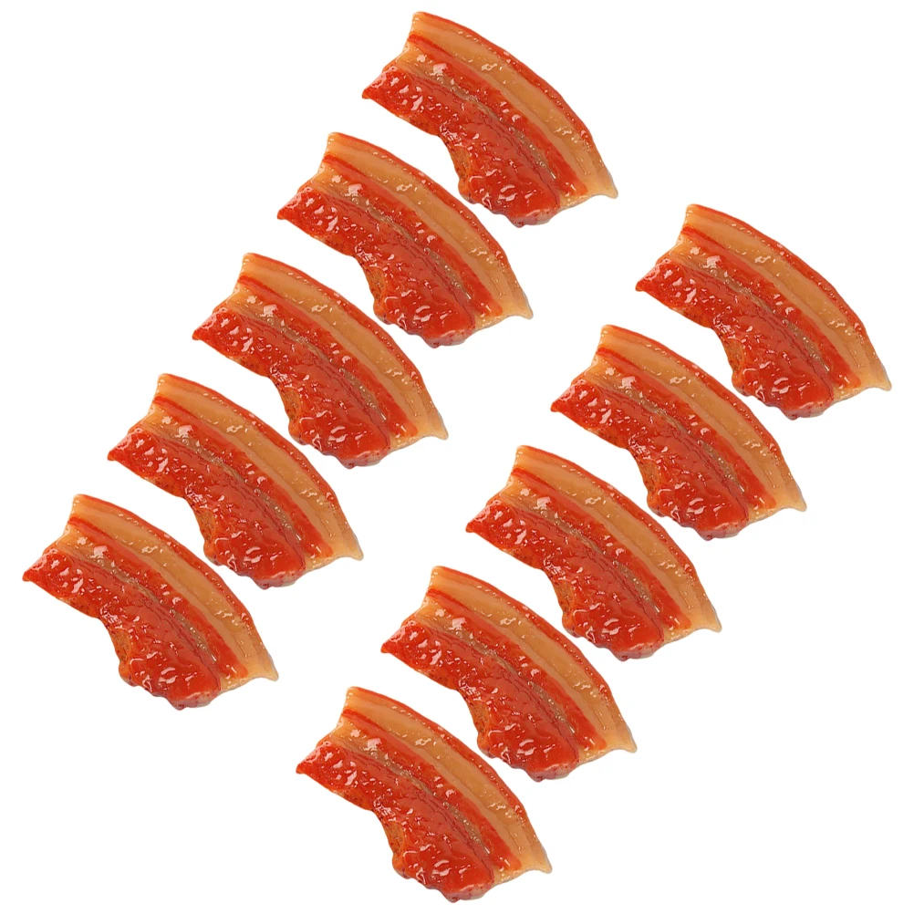 

10pcs Simulated Pork Belly Fake Food Model Decorative Kitchen Toy Prop Lifelike Artificial Meat Plaything Educational
