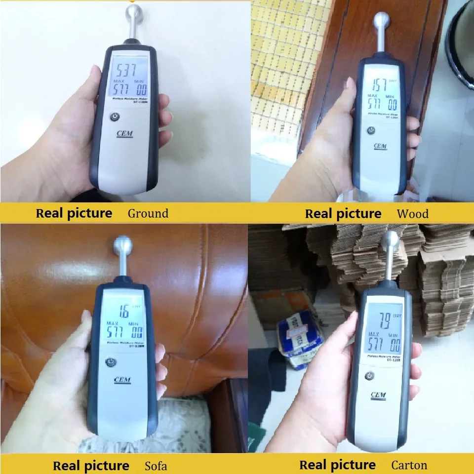 HEDAO DT-128M LCD Digital Non-Contact Pinless Moisture Meter With 20-40mm Measurement Depth And Dampness Indicator