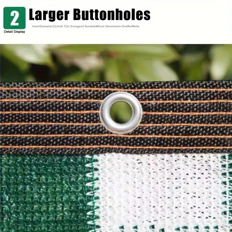 Shaded Outdoor Patios, Privacy Fence Screens, Gap Outdoor Sunshade Nets, High-Density Nets Reinforced with Plastic Corners and Copper Fasteners, Uv-Resistant and Breathable, Suitable for Backyard Lawns and Patios