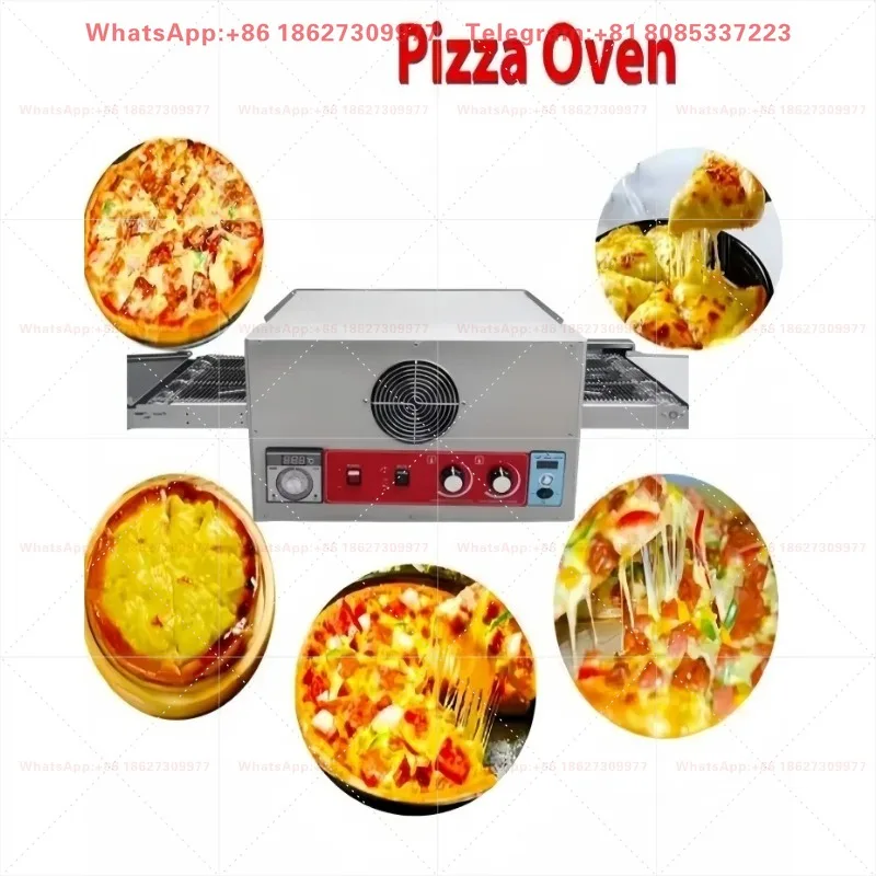 Commercial 12 Inch Stainless Steel Electric Rotary Conveyor Belt Pizza Oven for Restaurant Kitchen Use