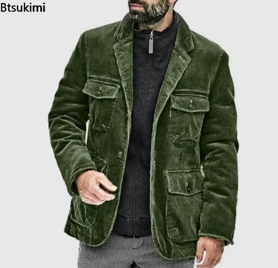 2025 uomo primavera autunno cappotto casual giacca moda giacca solida maschile top monopetto capispalla cappotti Chamarras Para Hombre