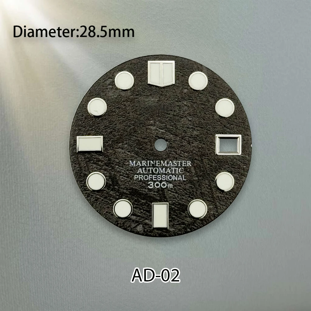 28.5Mm S Logo Dial Meteorit Cocok untuk NH35/NH36 Gerakan Jepang C3 Alat Aksesori Modifikasi Jam Tangan Bercahaya Hijau