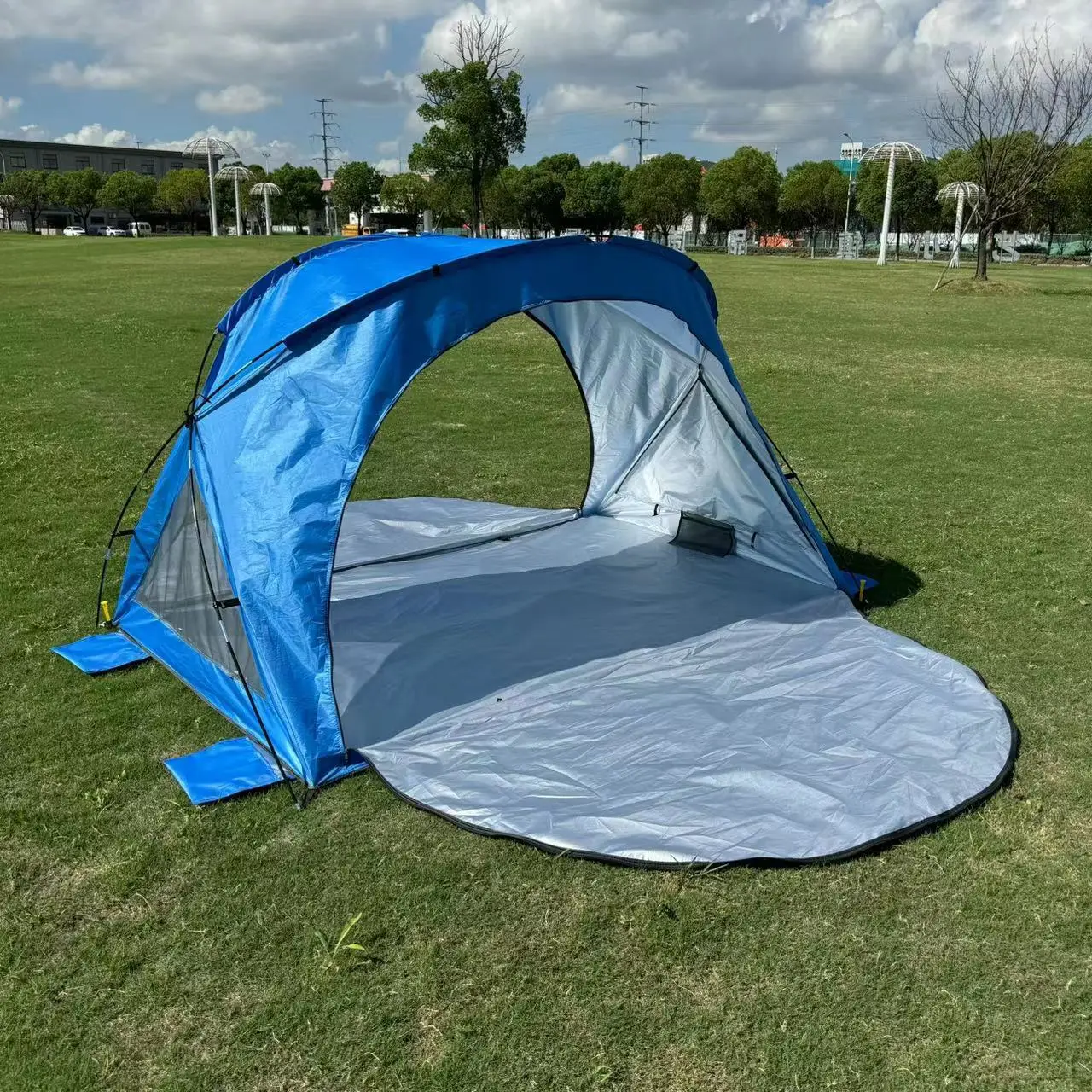 

Портативный открытый пляжный солнцезащитный козырек для рыбалки на открытом воздухе, кемпинга, пляжа, двойная молния, дверная палатка с окном