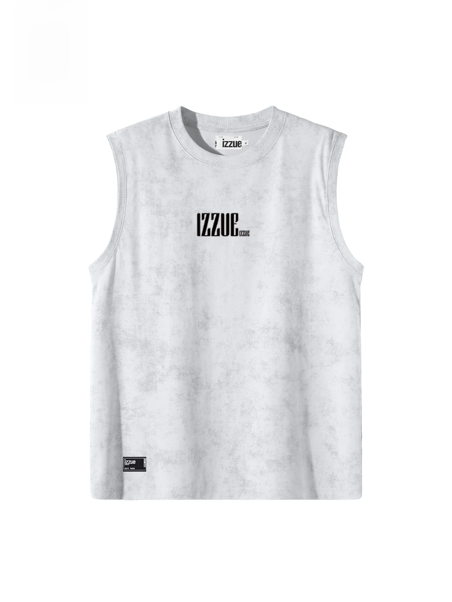 

Мужская летняя футболка-жилет Izzue Trendy Brand с круглым вырезом, свободного кроя, в стиле ретро, с эффектом восковой окраски, из смесового хлопка, 3P