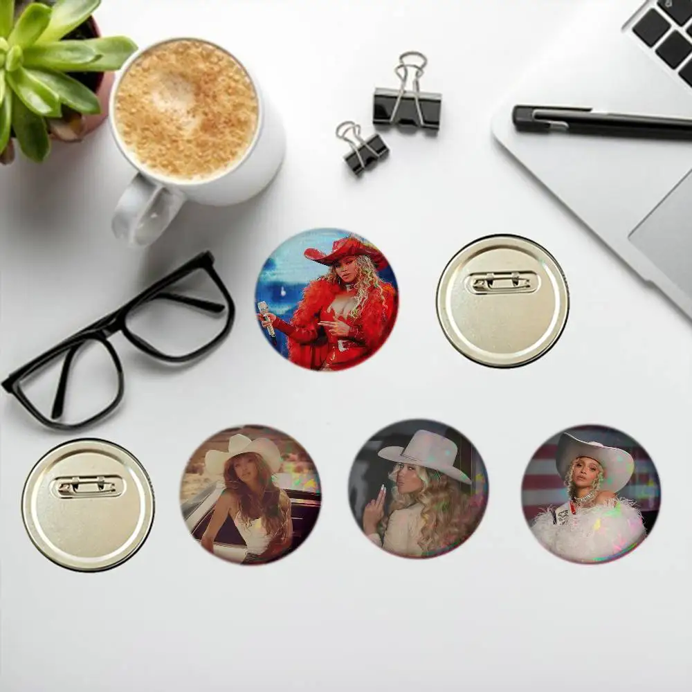 

B-beyonce Cowboy Cool singer Button Pins Backpack Clothing Decor Brooch Badge Jewelry Gifts for Kids