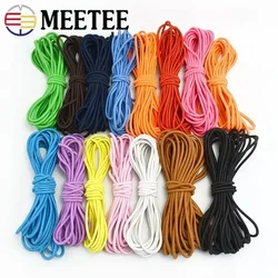 2/5/10 metri Meetee 5mm corda colorata ad alta elasticità corda elastica rotonda elastico elastico copricapo cintura indumento accessorio per cucire