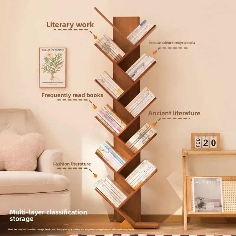 Desktop bookshelf Shelf Home storage rack Bedroom cabinet Multi-layer simple bookcase