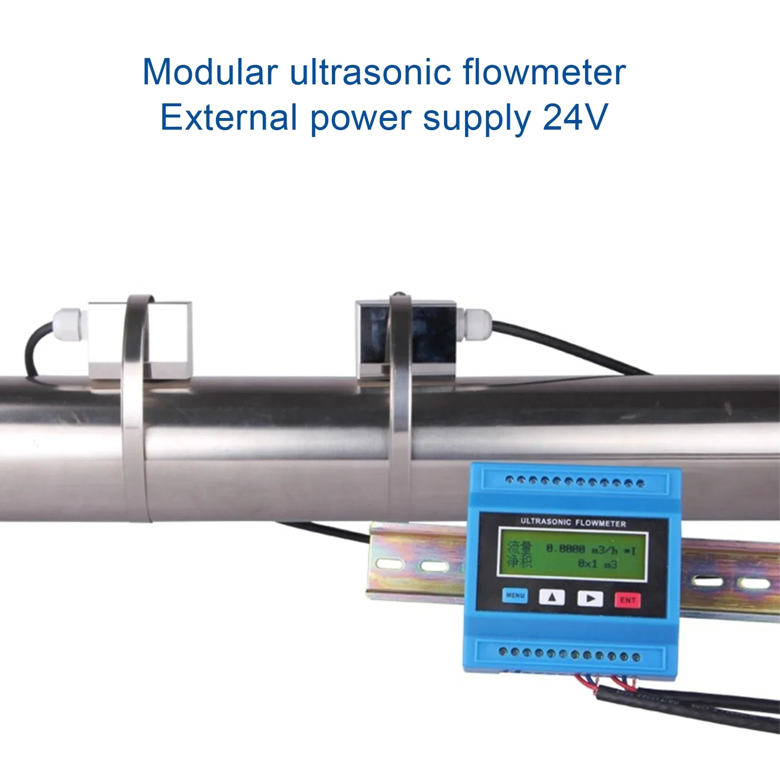 TS-1/TM-1/TL-1 Ultrasonic Flow Meter Digital Liquid Flowmeter External Clamp Pipeline Water Flow Meter