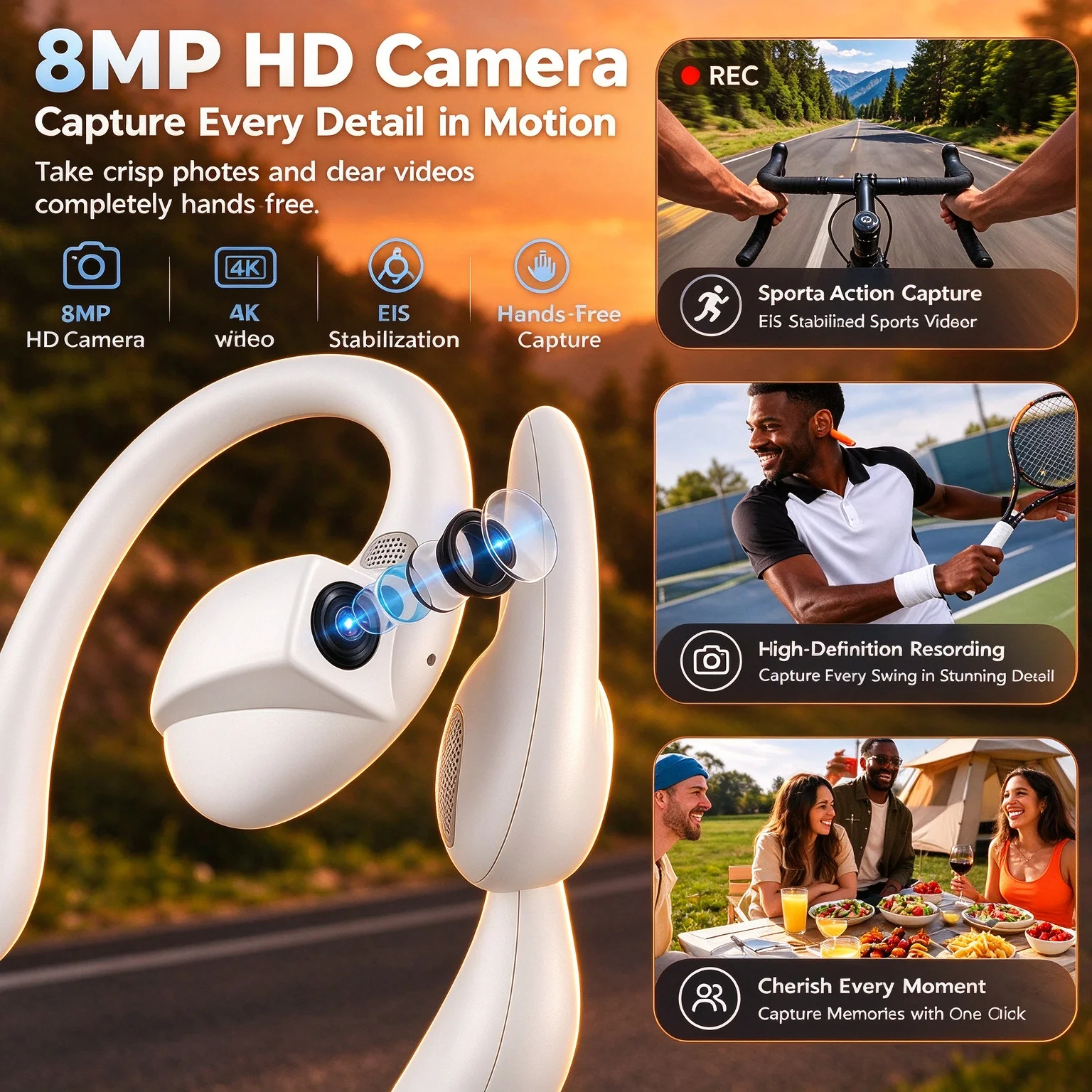 AI Smart Camera Earbuds Blueto - Wireless Charger recension och pris