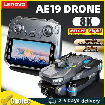 Dron Lenovo AE19 4K HD z podwójną kamerą, silnikiem bezszczotkowym, unikaniem przeszkód na podczerwień i pozycjonowaniem poprzez przepływ optyczny.