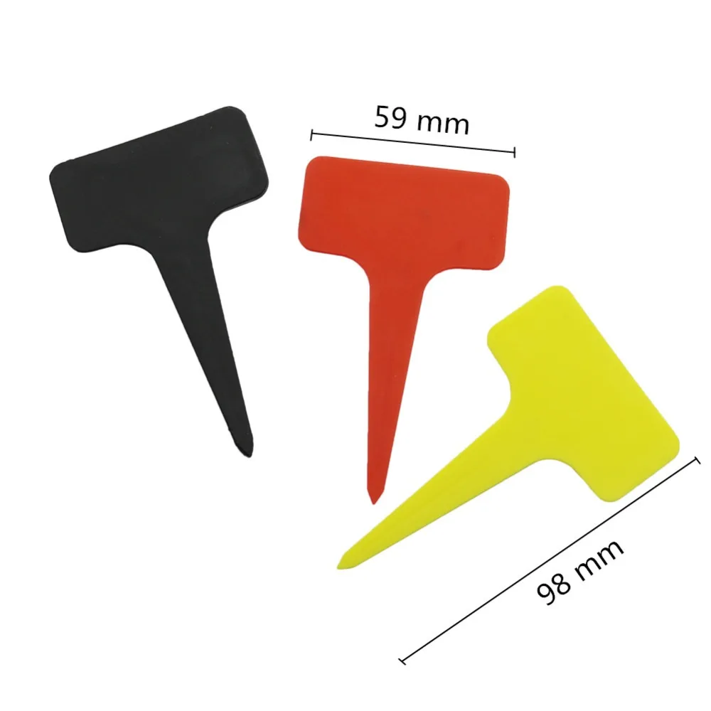 DIY Plastic T-Type Plant Labels Tags Marker Seed Nursery Garden Flower Plants Tag Garden sign For Yard & Garden Decor