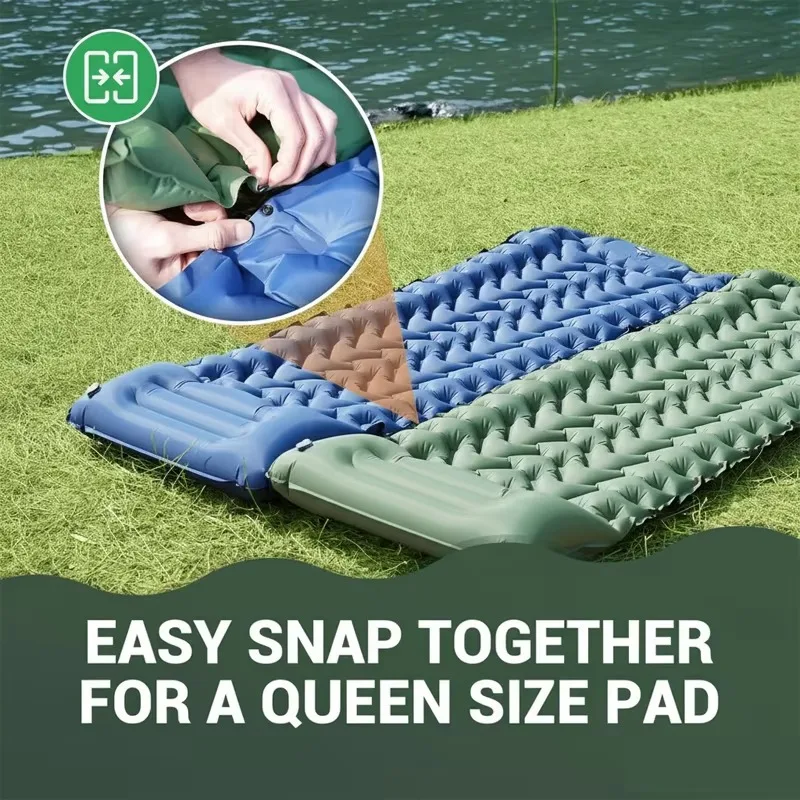 Camping Mat Convertible Portable Single Size Inflatable Waterproof Lightweight Three Seasons 1-2 People Built-in Fast Delivery