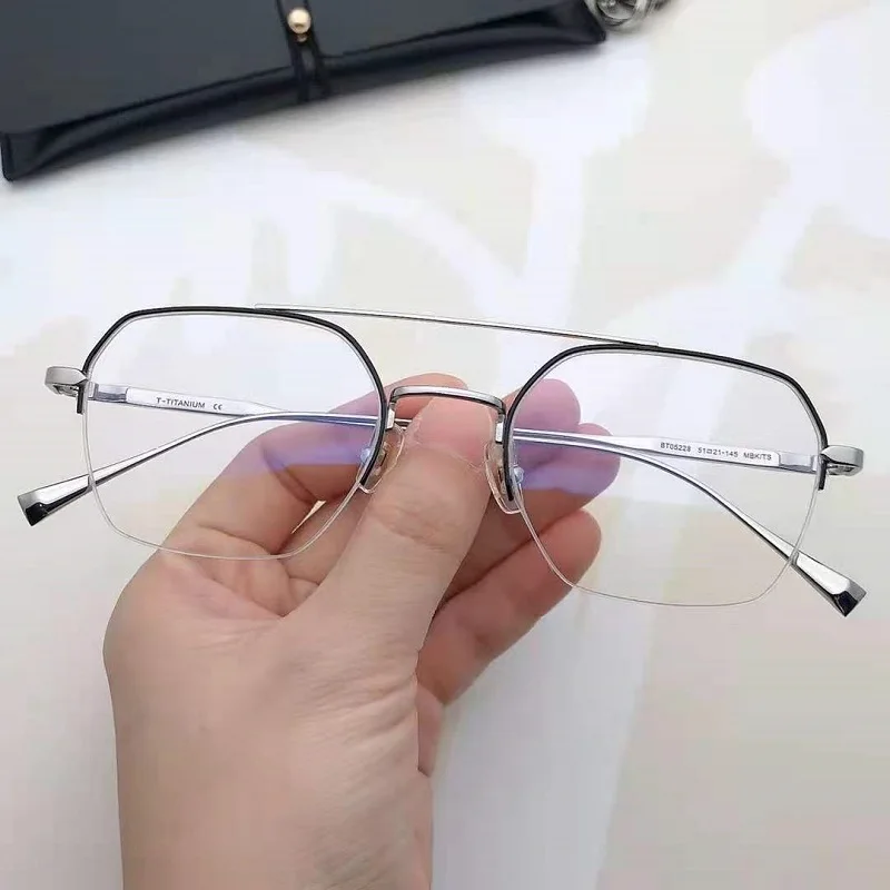 Japanse Handgemaakte Vierkante Titanium Bril Kader Mannen Ultralichte Bijziendheid Perscription Brillen Frame Vrouwen Retro Optische Eyewear