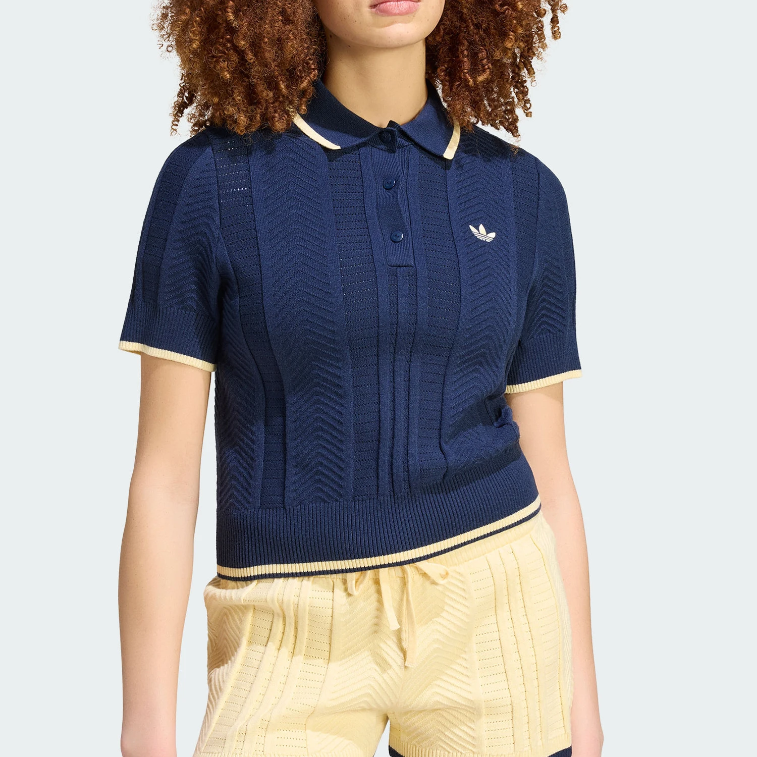 Adidas genuine clover women's casual pullover short sleeved polo shirt KR7059