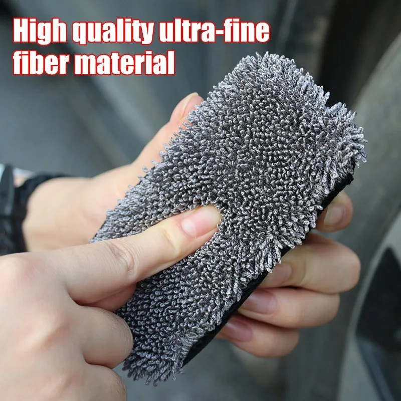 2/1pcs Triangle Car Waxing Sponge Wipe Microfiber Cleaning Sponge Block Car Interior Leather Care Polish Maintenance Tools