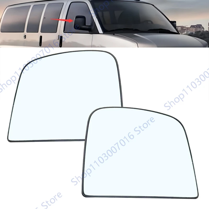 Car Rearview Mirror Glass For Chevrolet Express GMC Savana 1500 2500 3500 2003 2004 2005 2006-2021 Rear View Mirror Replacement