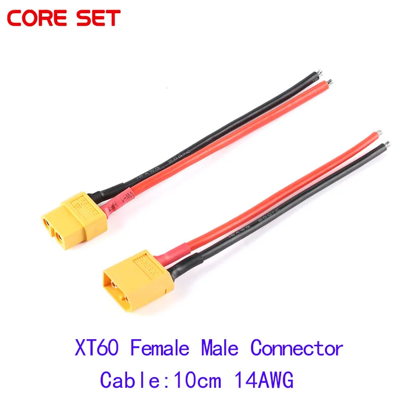 XT60 Female Male Connector With 10CM 14AWG Silicone Wire for Rc Drone Car Boat Rc Lipo battery