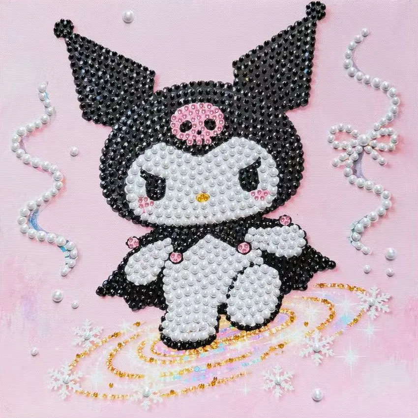 20*20cm Cartoon Hello Kitty Pearl Painting Includes Frame Diamond Painting DIY Decorative Painting Children's Day Gift Handmade view 3