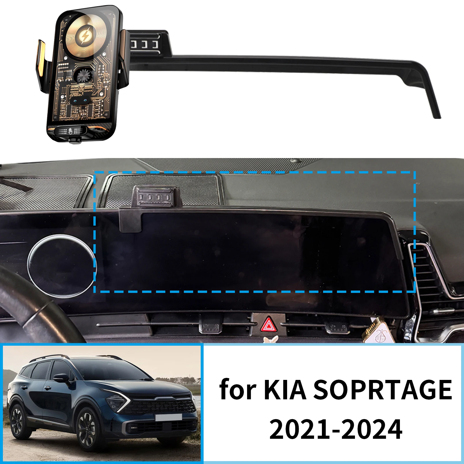 

fit for KIA SOPRTAGE NQ5 2021-2024 Navigation Bracke Screen Base Phone Holder Mount Car ​​accessoires