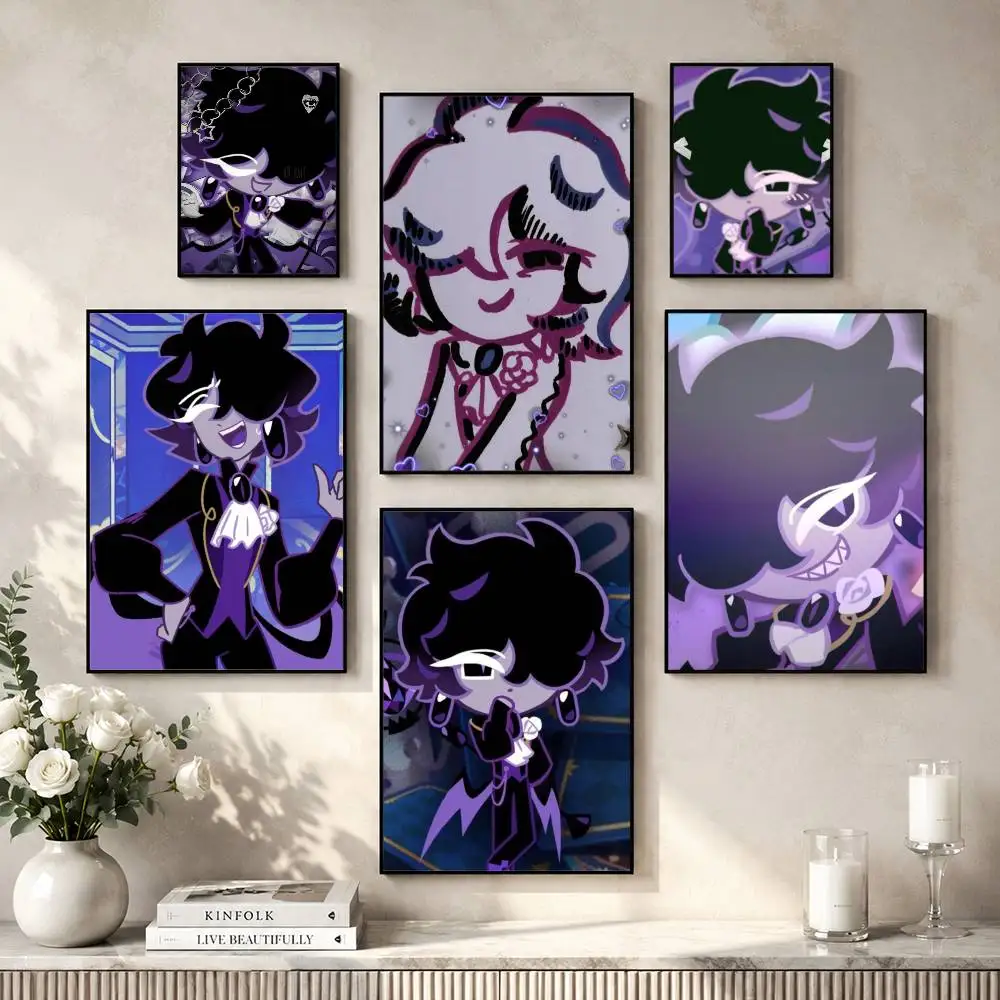 Black Sapphire Cookie Run K-KingdomS Poster Versatile HD Waterproof Wall Art Self-Adhesive Decor for Any Space Ideal Gift
