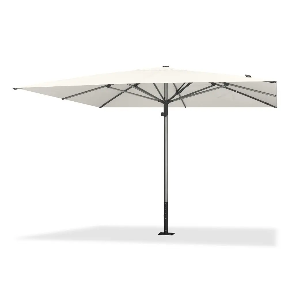 

11 X 11 FT Commercial Square Patio Market Table Sun Umbrella Heavy Duty SemiAuto Open Reinforced Aluminum Frame for Hotel Resta