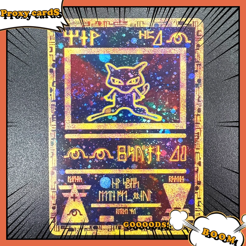 

Pokémon MEW Classic Egypt Card FOIL Proxy Cards Развлекательные игры Коллекция PKM Настольные игры Карточные игрушки Подарки