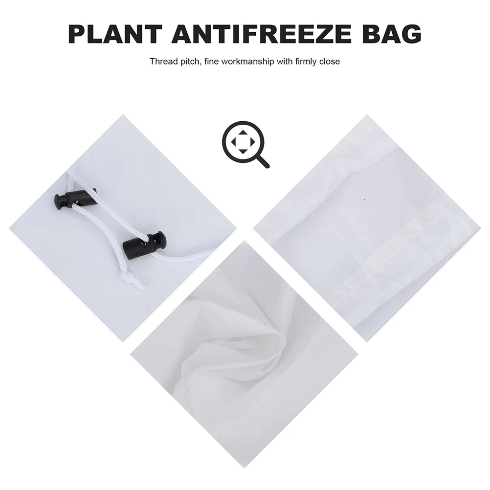 

3pcs Large Plant Cover Reusable Winter Warm Protection Bag For Trees Tomatoes Frost Proof Durable Pp Cloth Drawstring Covers