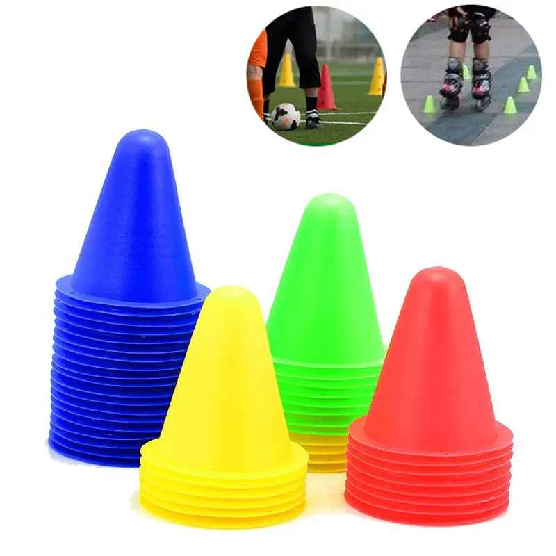 

10Pcs/Lot Sport Football Soccer Rugby Training Cone Cylinder Outdoor Football Train Obstacles For Roller Skating Marker Cones