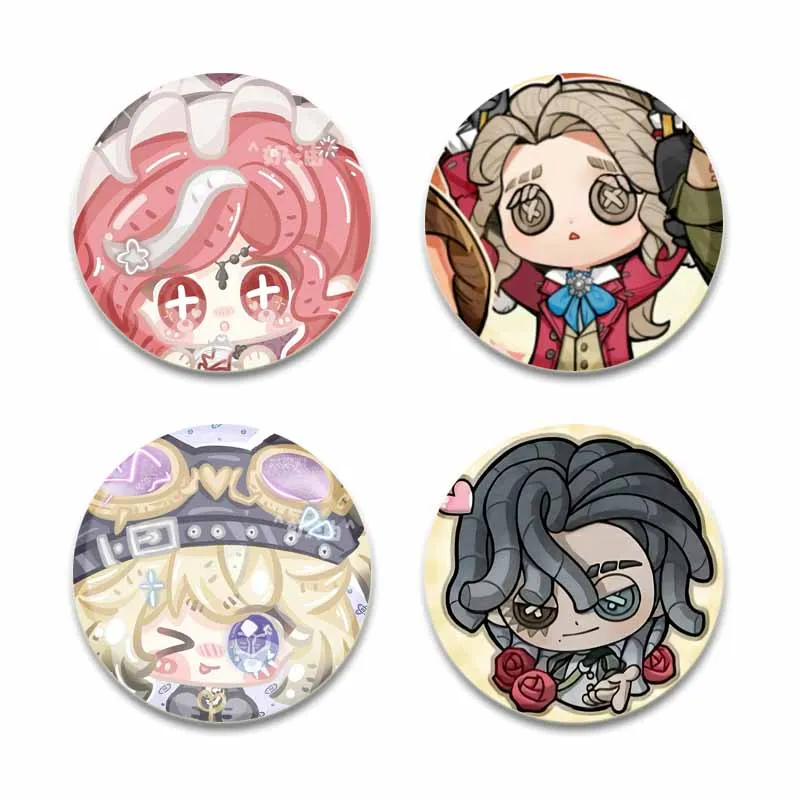 Jogo de terror identidade v esmalte pinos personagem dos desenhos animados cosplay emblemas jóias broches na mochila cosplay acessórios presentes brinquedo