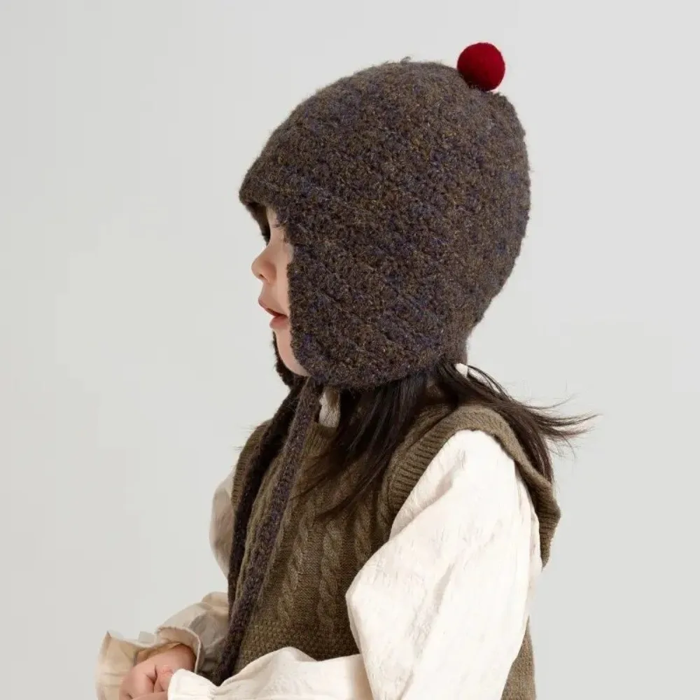 

Cute Knitted Toddler Hat Ear Protection Keep Warm Children Beanies Leisure Windproof Kids Cap for Toddler