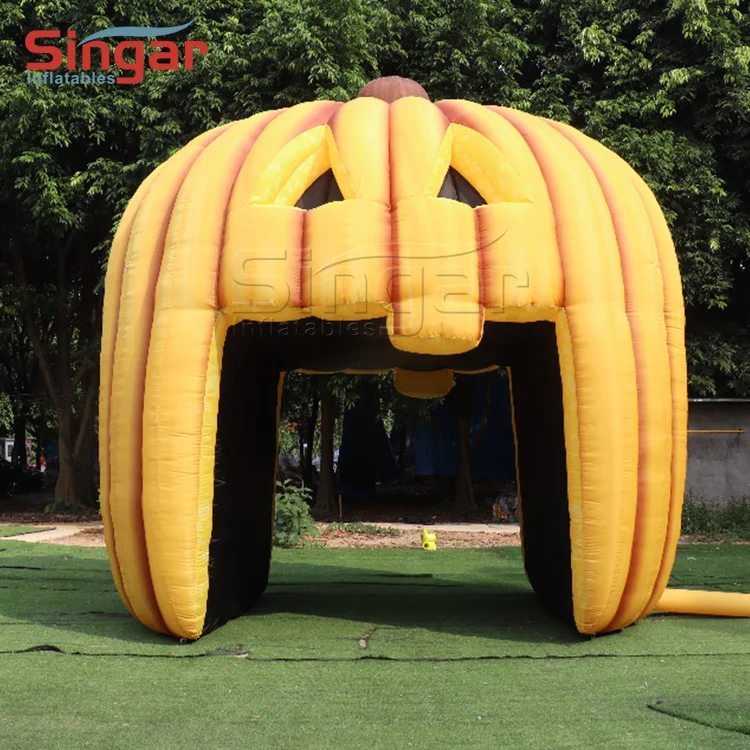 

5m Outdoor Giant Inflatable Pumpkin Tunnel Tent Entrance Archway Entrance Inflatable for Halloween Festival Event Decoration