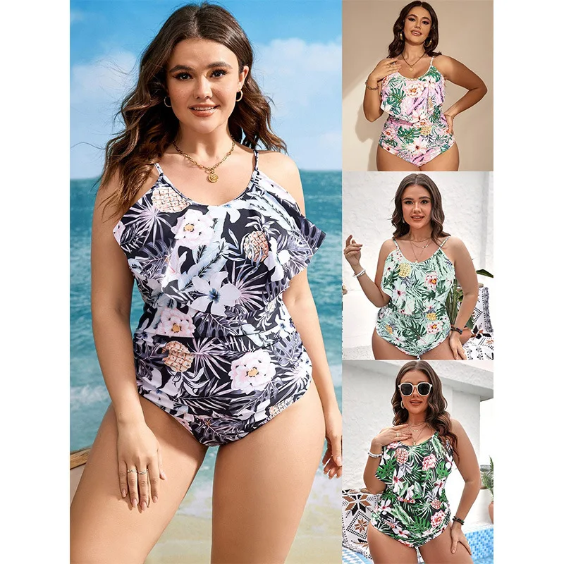 

Printed Plus Size One-piece Swimsuit for Women New Sexy Tight Strap Backless High-end Vacation Swimsuit for Women Casual Y2k