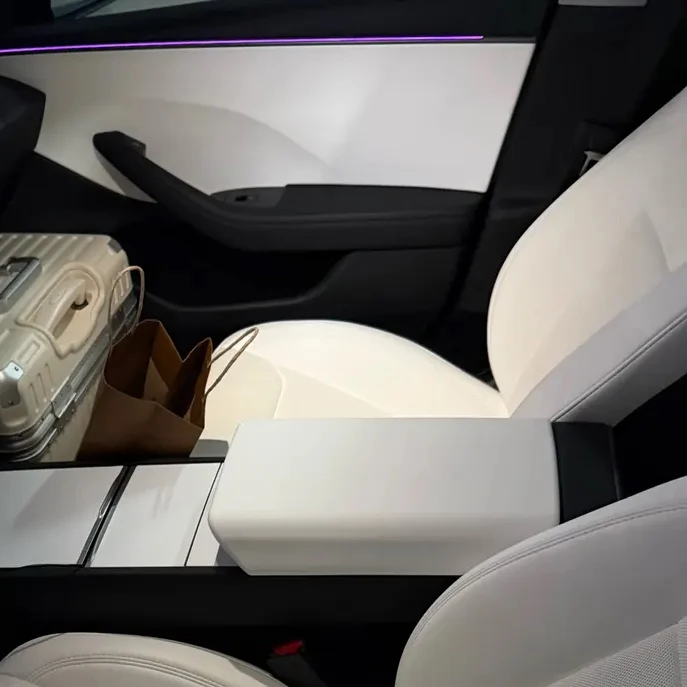 Car Center Console Armrest Pad For Tesla Model 3 Y 2017-2024 TPE Soft Case Lid Auto Central Armrest Box Cover Accessories