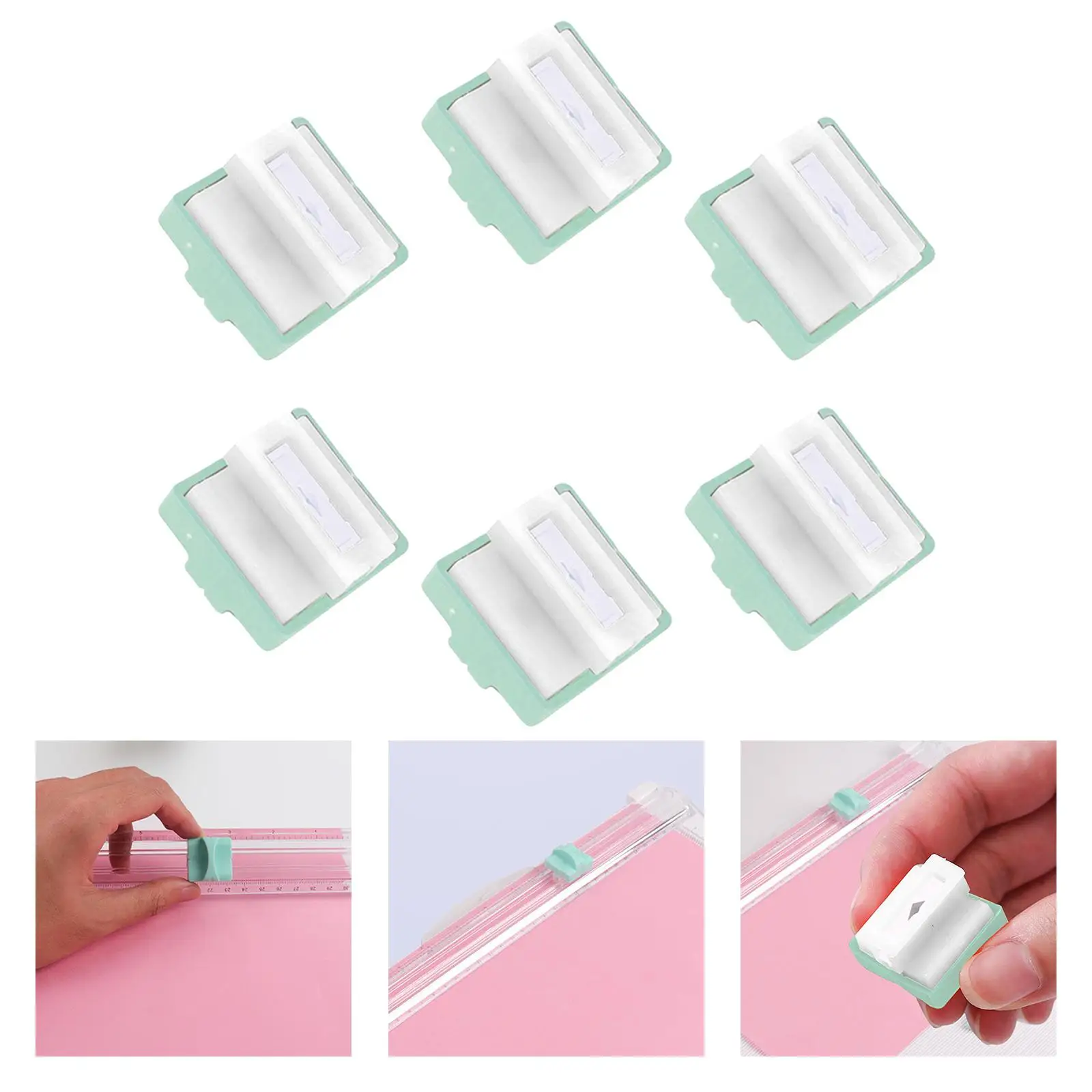 6 Pieces Portable Paper Cutter Replacement Refill for Cardstock Paper Cutting Coupon Photo Guillotine