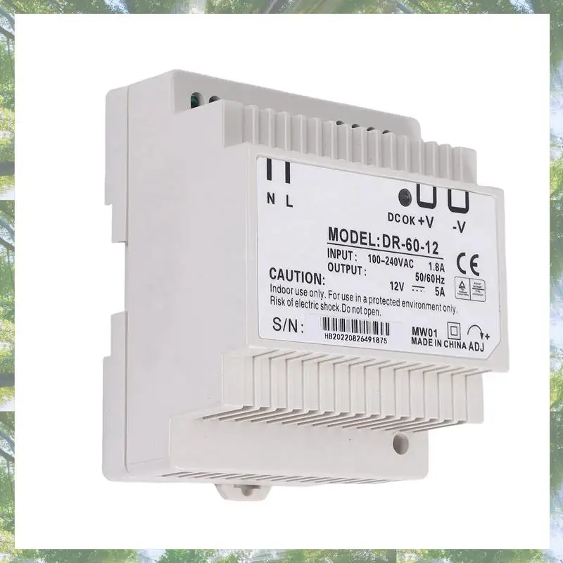2025 الاتجاه Din السكك الحديدية امدادات الطاقة 60 واط 12 فولت التيار المتناوب تيار مستمر محول Dr-60-12 امدادات الطاقة 12 فولت 60 واط نوعية جيدة #2