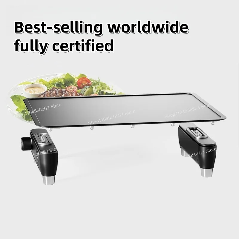 Infrared Grill with Detachable Base, Multi-Function Smokeless Electric BBQ Supports DC Power