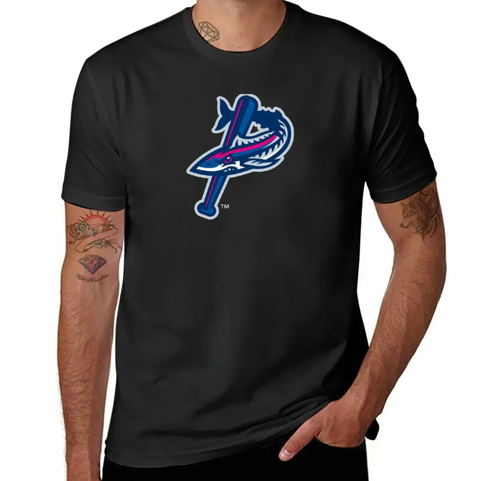 Pensacola Blue Wahoos T-Shirt kawaii clothes plus sizes sweat men graphic t shirts