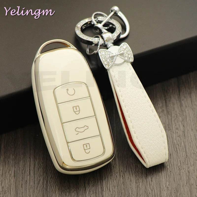 Schutzhülle Autoschlüssel-Etui für Chery Tiggo 7 4 8 Pro Jaecoo J7 J6 J8 Omoda 5 9 C5 C9 E5 EBRO S800 S700 PHEV Schlüsselanhänger TPU-Stil