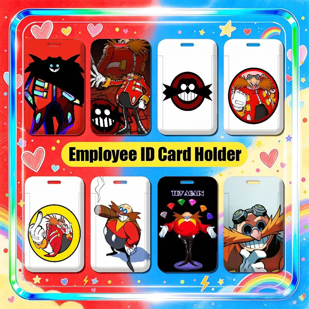 For Dr Eggs Man Doctor Eggman Employee ID Card Holder Office Work Student Bank Credit Decoration Case Badge