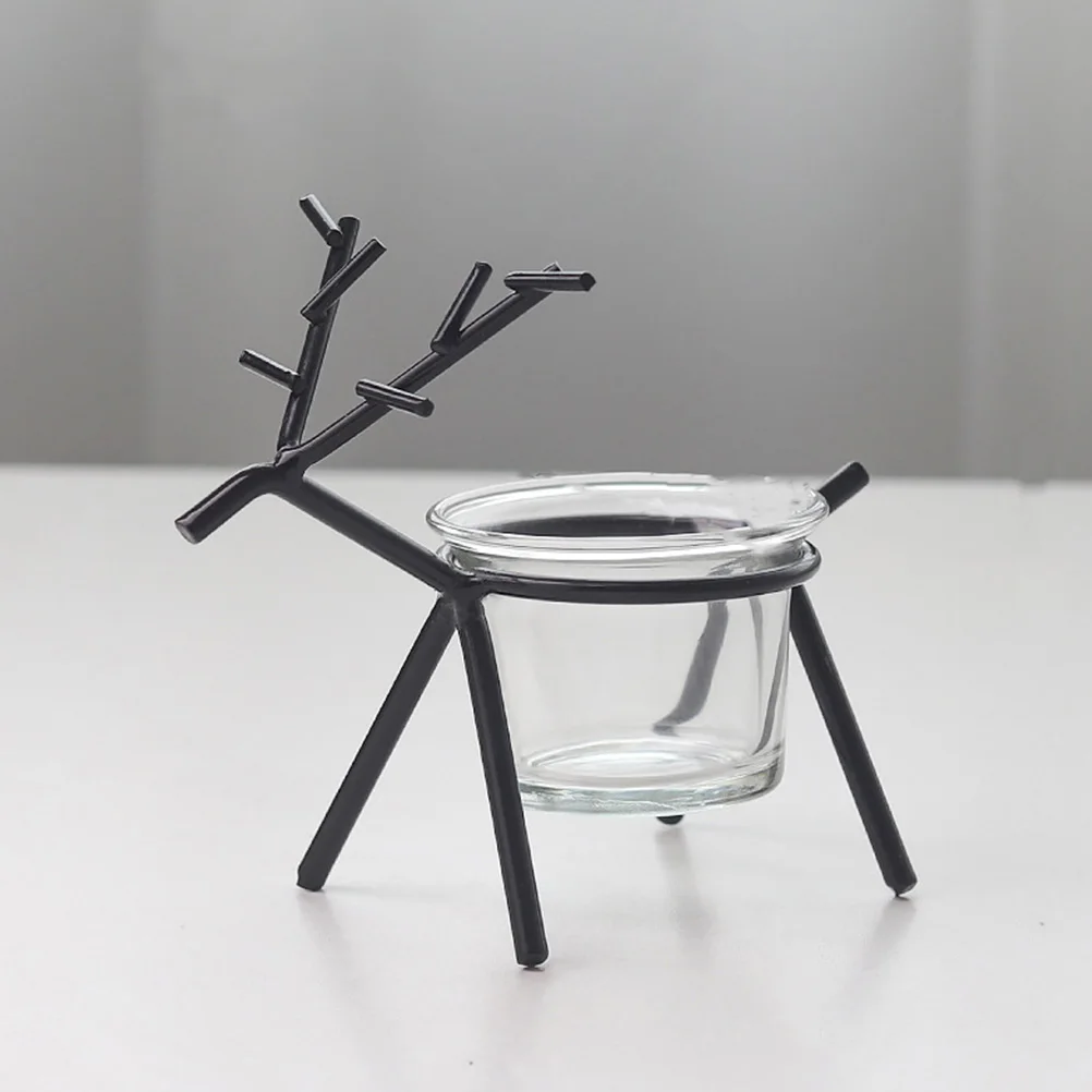 

2 Pcs Mini Metal C lesticks Delicate Practical Christmas Decoration Aroma Holder Safe Festive Enjoyment Flat Bottom